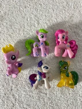 My Little Pony G4 Blind Bag Figure Lot 5 Mini Ponies Pinkie Pie, Rarity & Spike